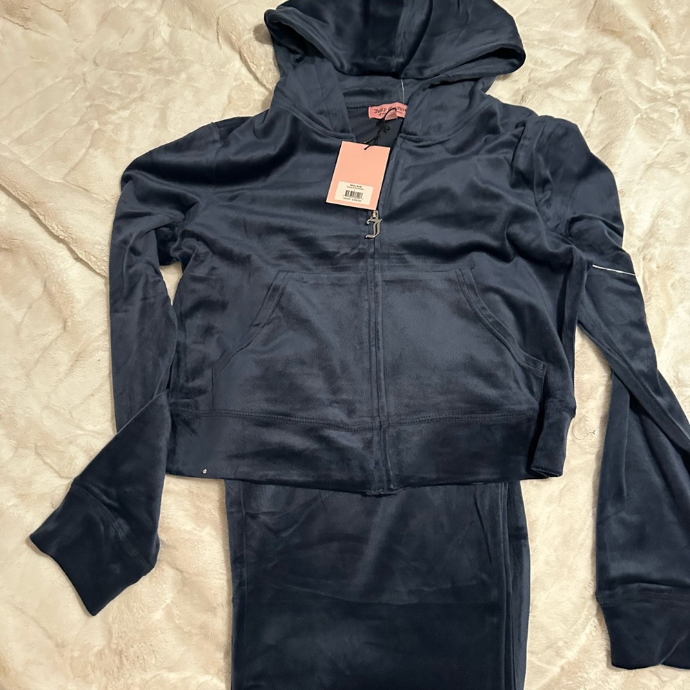 Juicy Couture Navy Velour Tracksuit